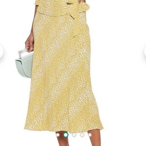 DVF Leopard Print Midi Skirt